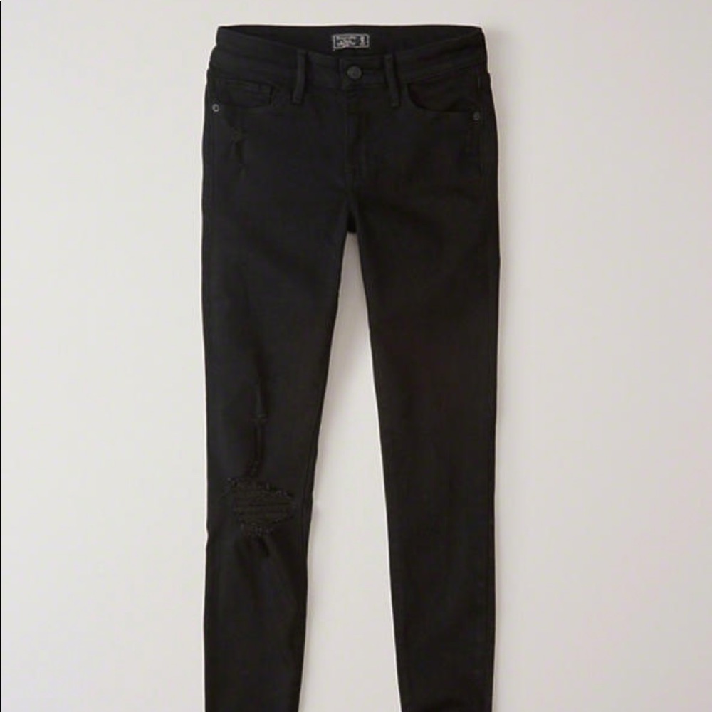 Abercrombie Low Rise Ripped Super Skinny Jeans